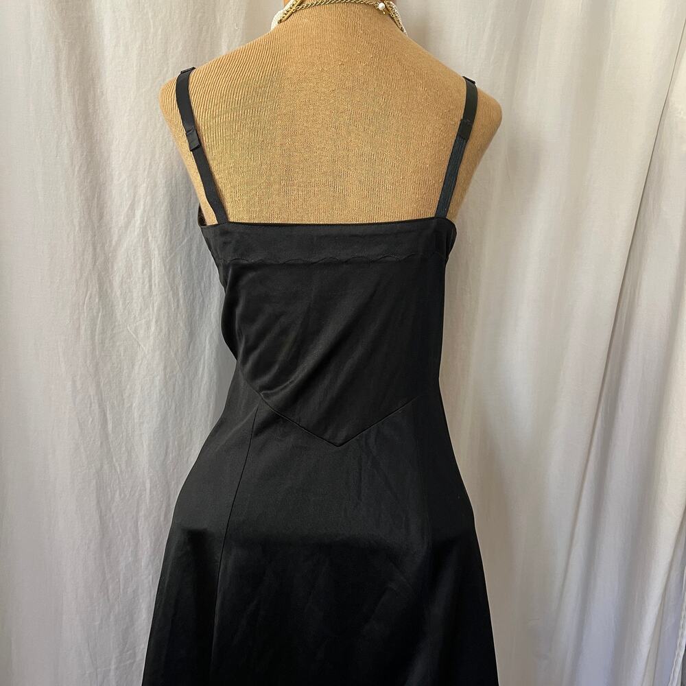 Vintage Charmode black nylon full slip dress size 32 lingerie, lounge wear - Picture 3 of 10